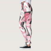 Patchwork Tropical: Flamingo Watermelon Nahtlos. Leggings (Links)
