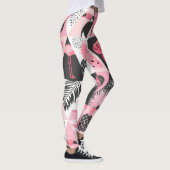 Patchwork Tropical: Flamingo Watermelon Nahtlos. Leggings (Rechts)