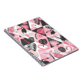 Patchwork Tropical: Flamingo Watermelon Nahtlos. Notizblock (Rechte Seite)