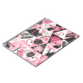 Patchwork Tropical: Flamingo Watermelon Nahtlos. Notizblock (Linke Seite)