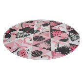 Patchwork Tropical: Flamingo Watermelon Nahtlos. Schneidebrett (Ecke)