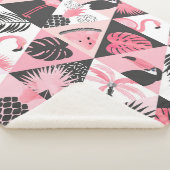 Patchwork Tropical: Flamingo Watermelon Nahtlos. Sherpadecke (3/4)