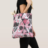 Patchwork Tropical: Flamingo Watermelon Nahtlos. Tasche (Von Nahem)
