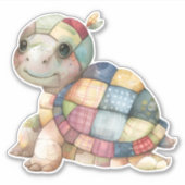 Patchwork Turtle Sticker (Vorderseite)
