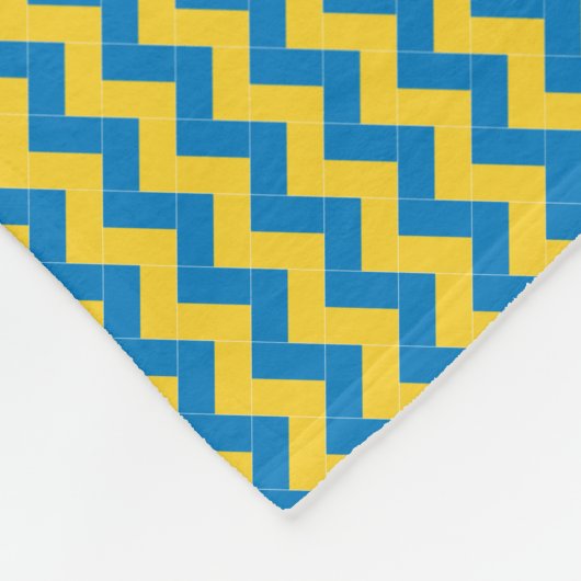Patchwork Ukraine Flaggenmuster Fleecedecke (Ecke)