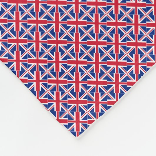 Patchwork United Kingdom Flag Pattern Fleecedecke (Ecke)