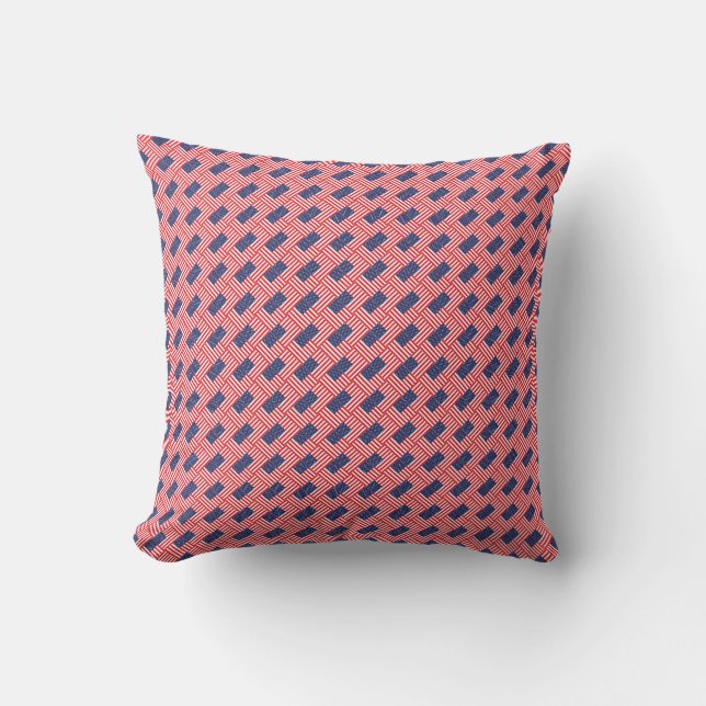 Patchwork United Staaten Flag Pattern Kissen (Vorderseite)