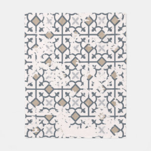 Patchwork-Vergangenheit: Vintage-Abnutzungseffekt Fleecedecke