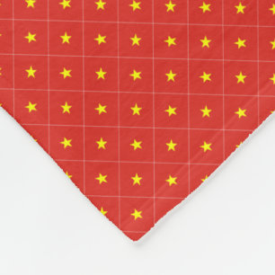 Patchwork Vietnam Flag Pattern Fleecedecke