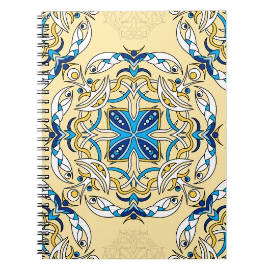 Patchwork Vintage arabische Blütentexte Notizblock (Vorderseite)