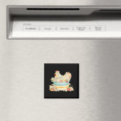 Patchwork-Vintage-Huhn-Quilted-Chicken-Pyrex Magnet (In Situ (Geschirrspüler))