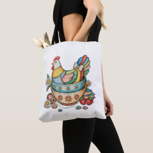 Patchwork-Vintage-Huhn-Quilted-Chicken-Sparsam Tasche
