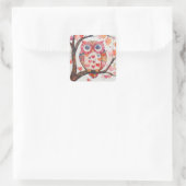 Patchwork Wasserfarben Schleusenkarte Quadratischer Aufkleber (Tasche)