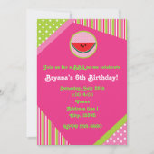 Patchwork Watermelon GRILLEN Picnic Party Einladun Einladung (Vorderseite)