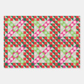 Patchwork Weihnachten Geschenkpapier Set (Vorderseite)