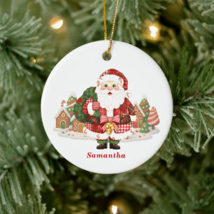 Patchwork Weihnachten Keramik Ornament