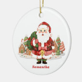 Patchwork Weihnachten Keramik Ornament (Links)