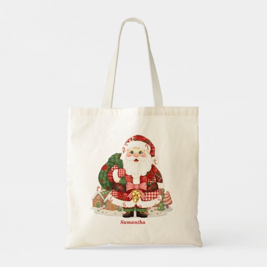 Patchwork Weihnachten Tragetasche (Rückseite)