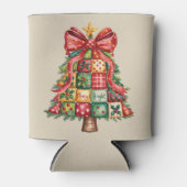 Patchwork Weihnachtsbaum Coquette Xmas Tree Dosenkühler (Vorderseite)