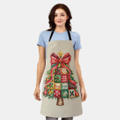 Patchwork Weihnachtsbaum Coquette Xmas Tree Schürze (Getragen)