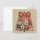 Patchwork Weihnachtsbaum Coquette Xmas Urlaub Feiertagskarte (Vorne/Hinten)