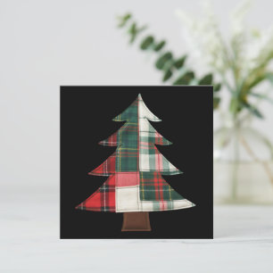 Patchwork-Weihnachtsbaum-Feiertage Winter Xmas Feiertagskarte