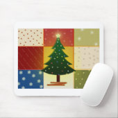 Patchwork-Weihnachtsbaum Mousepad (Mit Mouse)