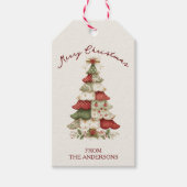 Patchwork Weihnachtsbaum Weihnachten Geschenkanhänger (Vorderseite)