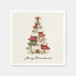 Patchwork Weihnachtsbaum Weihnachten Serviette