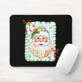 Patchwork-Weihnachtsmann-Gesicht Coquette Frohe We Mousepad (Mit Mouse)