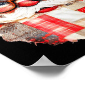 Patchwork-Weihnachtsmann-Gesicht Preppy-Mädchen-We Poster (Ecke)
