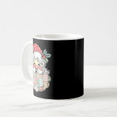 Patchwork-Weihnachtsmann-Gesicht Vintage Frohe Wei Kaffeetasse (Vorderseite Links)