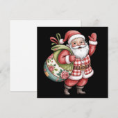 Patchwork-Weihnachtsmann Weihnachten Retro Fröhlic (Vorne/Hinten)