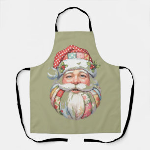Patchwork Weihnachtsmann Weihnachten Retro  Schürze