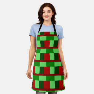 Patchwork Weihnachtsrot-Grüntöne Schürze