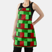 Patchwork Weihnachtsrot-Grüntöne Schürze (InSitu)