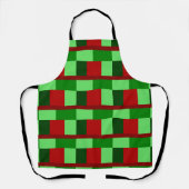 Patchwork Weihnachtsrot-Grüntöne Schürze (Vorderseite)
