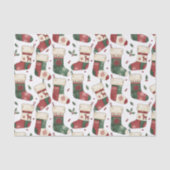 Patchwork-Weihnachtsstrümpfe Rot Grün Weiß Seidenpapier (Vorderseite)