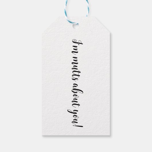 Patchwork Welpen Valentine Geschenkanhänger (Rückseite)