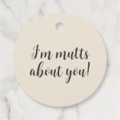 Patchwork Welpen Valentine Geschenkanhänger (Rückseite)