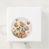 Patchwork Welpen Valentine Geschenkanhänger (Beispiel)