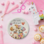 Patchwork Welpen Valentine Pappteller (Party)