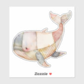 Patchwork Whales Sticker (Blatt)