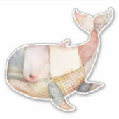 Patchwork Whales Sticker (Vorderseite)