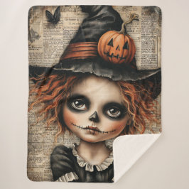 Patchwork Whimsy: Die Puppe, die in Schatten warte Sherpadecke