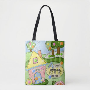 "Patchwork-Wiesen-" Hütten-Taschen-Tasche mit Tasche