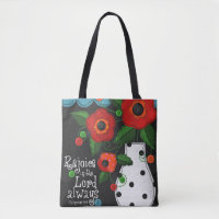 "Patchwork-Wiesen-" Mohnblumen-Taschen-Tasche mit