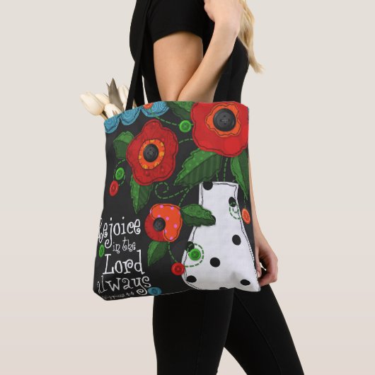 "Patchwork-Wiesen-" Mohnblumen-Taschen-Tasche mit Tasche (Von Nahem)