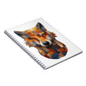 Patchwork Wolf Notebook Notizblock (Rechte Seite)