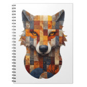 Patchwork Wolf Notebook Notizblock (Vorderseite)